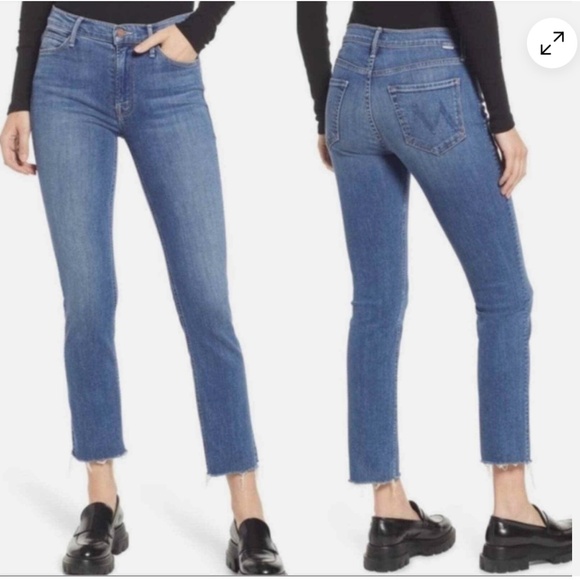 MOTHER Denim - Mother Mid Rise Dazzler Ankle Fray This Time Next Year sz 26